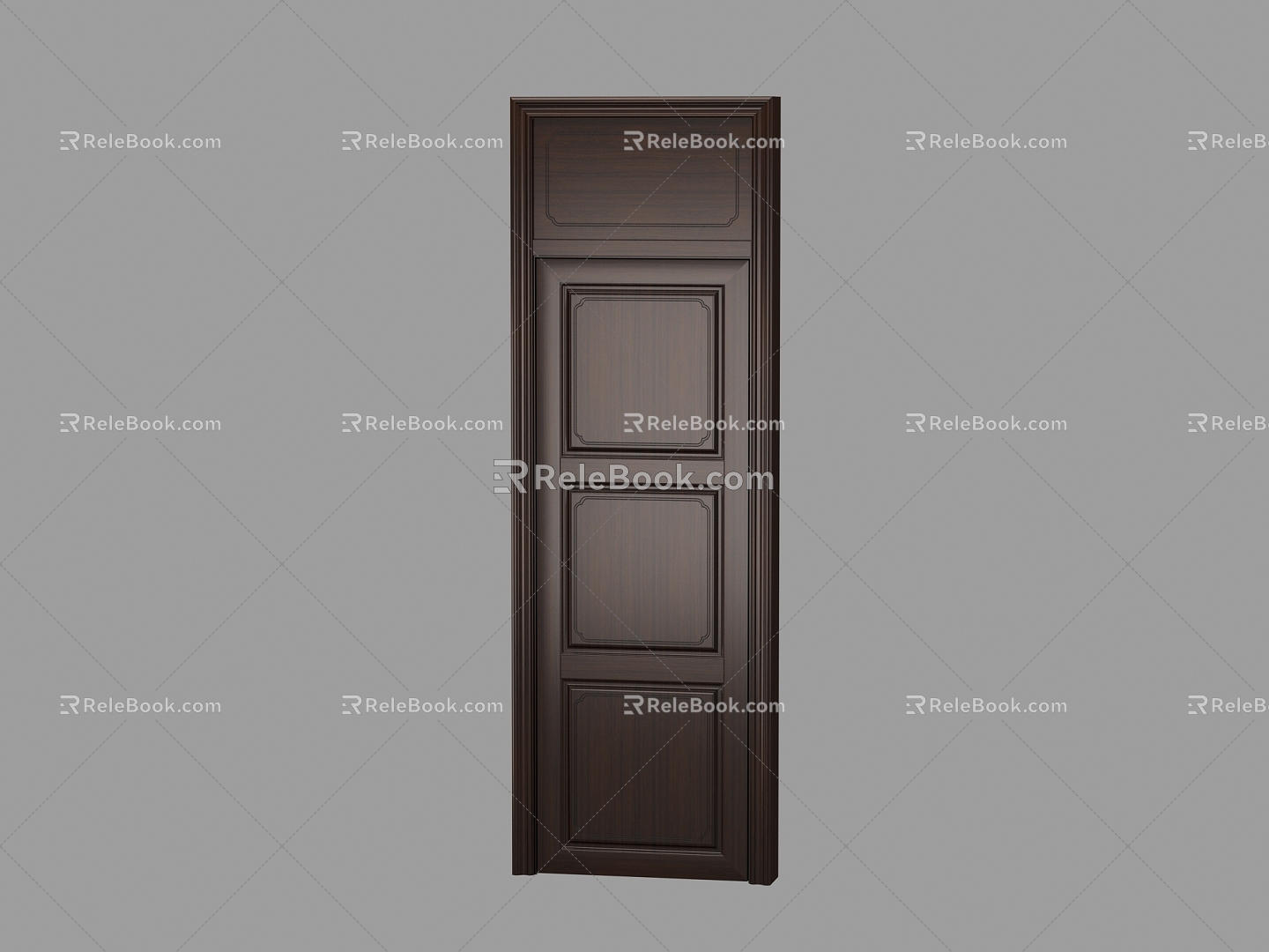 New Chinese Style Door Wooden Door 3d model