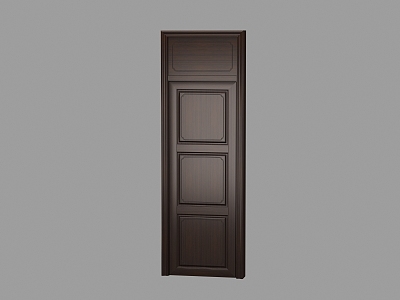 New Chinese Style Door Wooden Door 3d model