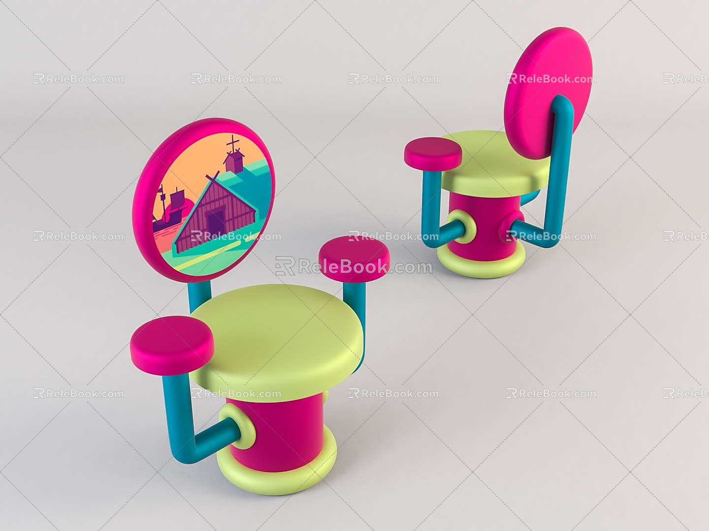 Modern Children's Chair Home Chair model