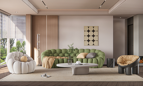 modern living room 3d model