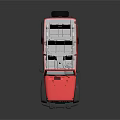 Stylish Red Convertible Jeep Style Car With Removable Top Black Bumpers And Gray Seats