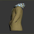 Warm Beige Hoodie With Colorful Graphic And Cozy Hooded Style