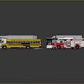 Various Types of Vehicle Toy Models Including Trucks Buses and Cars