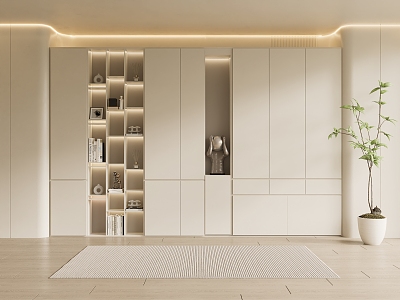 modern bookcase cream wardrobe model