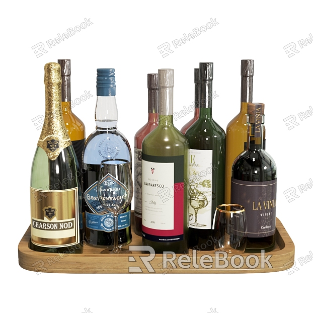 Wine Kitchen Supplies Wine Beer Beverage Wine Champagne Wine Wood model