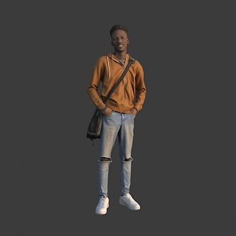 African Young Men 3d model