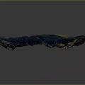 Garden Landscape 3D Terrain Model Featuring Green Hills Valleys And Winding Rivers
