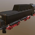 Vintage Steam Train With Black Body Red Wheels And Classic Design