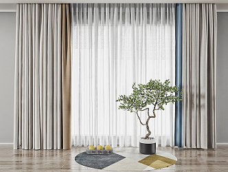 Modern Curtains 3d model