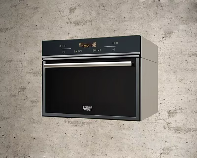 Modern Black Built in Oven Kitchen Appliance with Sleek Design and Digital 3d model