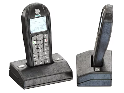 Office Phone With Keypad Display Screen And Base For Business Communication 3d model