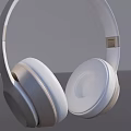 Modern Over Ear Headphones With White And Beige Sleek Design Soft Ear Cushions Comfortable Fit