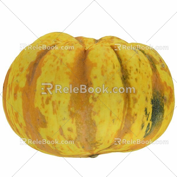 Pumpkin fruits and vegetables 3d model