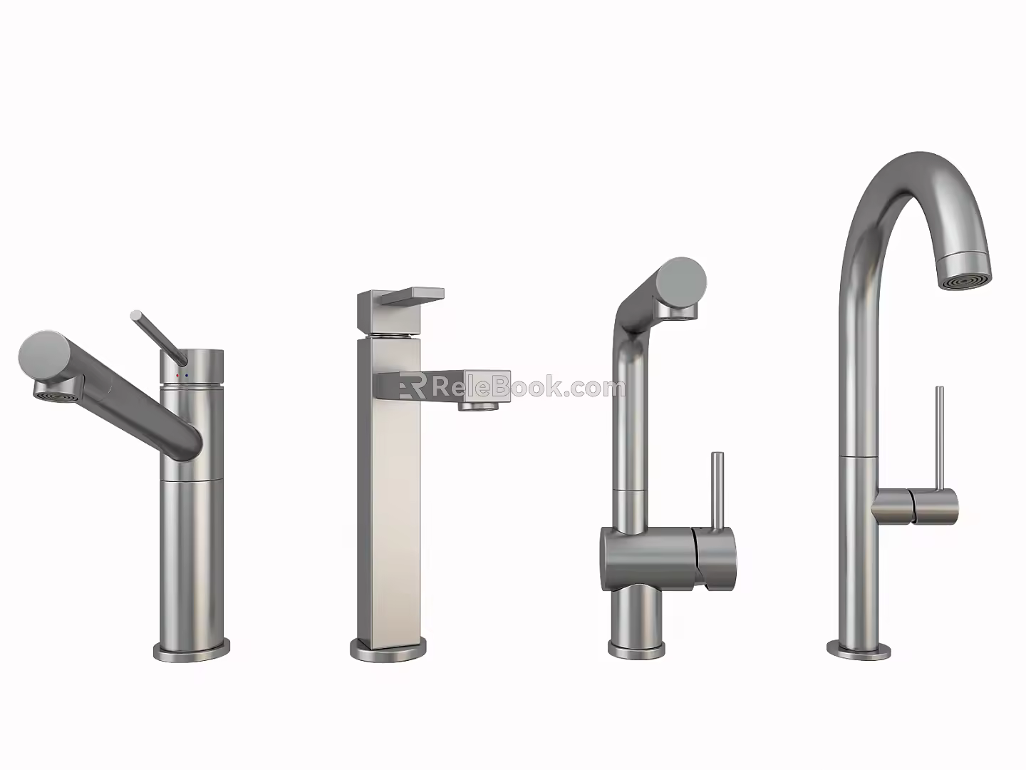 Modern faucet combination 3d model