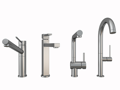 Modern faucet combination 3d model