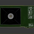 Green Portable Single Burner Gas Stove Kitchen Appliance with Control Knob and Instruction Labels