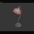 Elegant Brass Table Lamp With White Petal Shaped Shade And Decorative Base