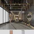 Modern Traditional Hotpot Restaurant Interior With Hanging Lights Wooden Tables And Decorative Shelves