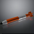 Red Silver Rocket Model Design For Space Exploration And Aerospace Projects 3d model