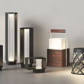 Modern Outdoor Lights With Stylish Designs Featuring Geometric Patterns And Wooden Accents