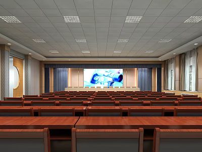 Modern Conference Hall Fangda Sports Center 3d model