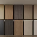 Wall Panels With Various Wood Textures And Colors Sample Display For Interior Decoration 3d model
