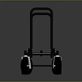 Sturdy Black Metal Rolling Utility Cart Furniture With Movable Wheels And Frame