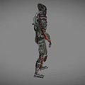 Robot mechanical warrior sci-fi robot mecha warrior sci-fi warrior destroyer future high-tech low-face number low-model simple model film and television level 3d model