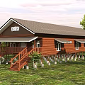Detached Villa With Wooden Balcony Staircases Carved Roof And Green Surroundings