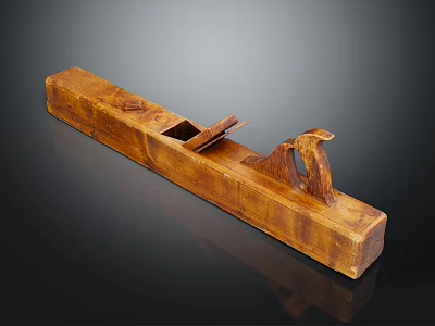 Antique Wooden Hand Plane With Smooth Surface And Traditional Design 3d model