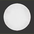 White Round Storage Box For Musical Instruments And Art Supplies With Metal Clasps