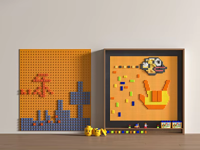 Toys Lego Building Blocks Toys Wall Lego Assembled Building Blocks Wall Building Blocks Wall Decorations Lego 3d model