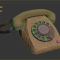 Vintage Copper Rotary Dial Telephone With Classic Design And Retro Style