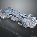 Futuristic Interstellar Spacecraft Design With Advanced Modular Hull And Metallic Structure 3d model
