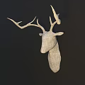 Modern Deer Head Wall Decor With Textured Design For Living Room Home Decor