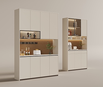 Simple Wine Cabinet Sideboard 3d model