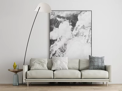 Modern Three-Seat Sofa 3d model