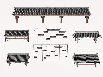 Chinese Eaves Roof 3d model