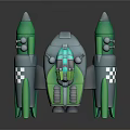 Modern Spaceship Cartoon Spaceship Animation Spaceship 3d model