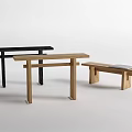 Modern Wooden Console Table With Geometric Legs And Minimalist Design Elements 3d model