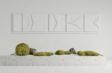 Modern landscape sketch landscape moss 3d model
