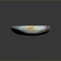 Polished Oval Natural Stone With White Pink Hues Smooth Surface And Natural Patterns