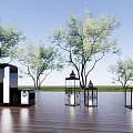 Modern landscape lamp 3d model