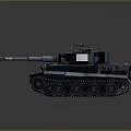 Detailed Military Combat Tank With Turret Gun Barrel Tracks and Antenna Features