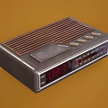 Vintage Digital Alarm Clock With Radio Function LED Time Display And Control Buttons