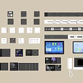 switch socket videophone switch socket rail socket mobile socket kitchen socket 3d model