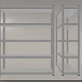 Metal Display Shelves With Multiple Layers For Retail Storage And Showcase