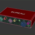 BUREAU Red Audio Interface With Control Knobs Input Ports And Indicator Lights