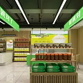 Traceable Ingredients Community Store With Fresh Healthy Food Green Interior Shelves Daily Supplies