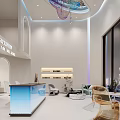 Elegant Modern Beauty Hair Salon With Cozy Waiting Area And Spacious Minimalist Interior Design